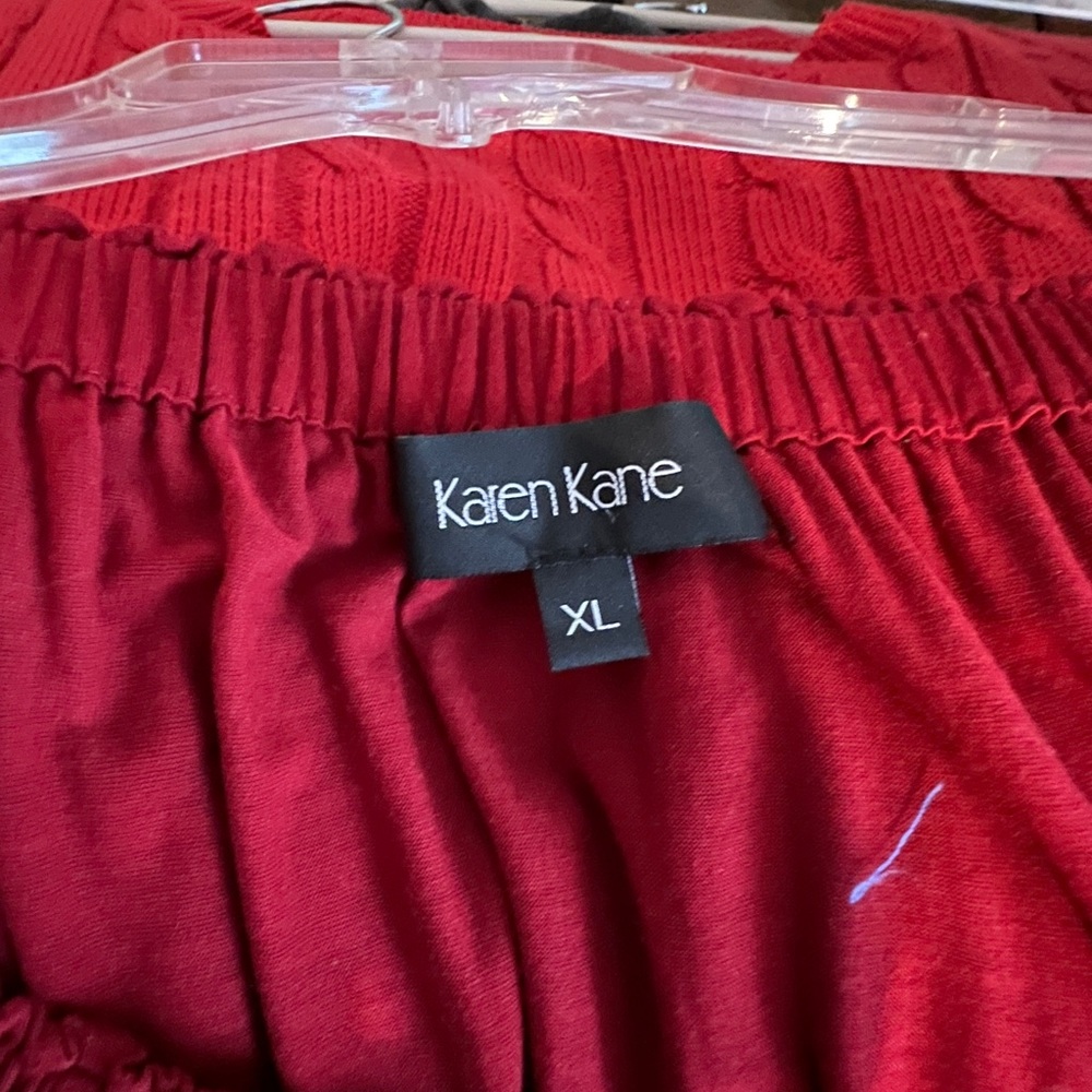 Karen Kane Red Blouse Top Sz XL - Picture 5 of 5